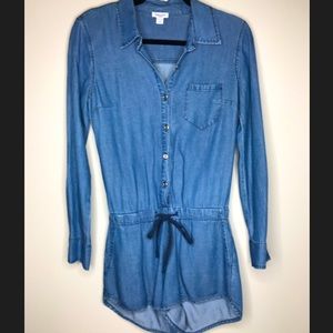 Splendid Long sleeve Denim Romper